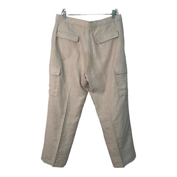 Claiborne Oatmeal Wide Leg Pull-on Cargo Pants Size M‎ - Picture 3 of 6